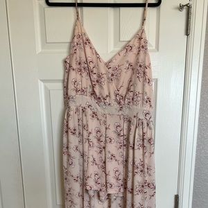 Nordstrom BP Floral Romper with Attached Skirt, size XL